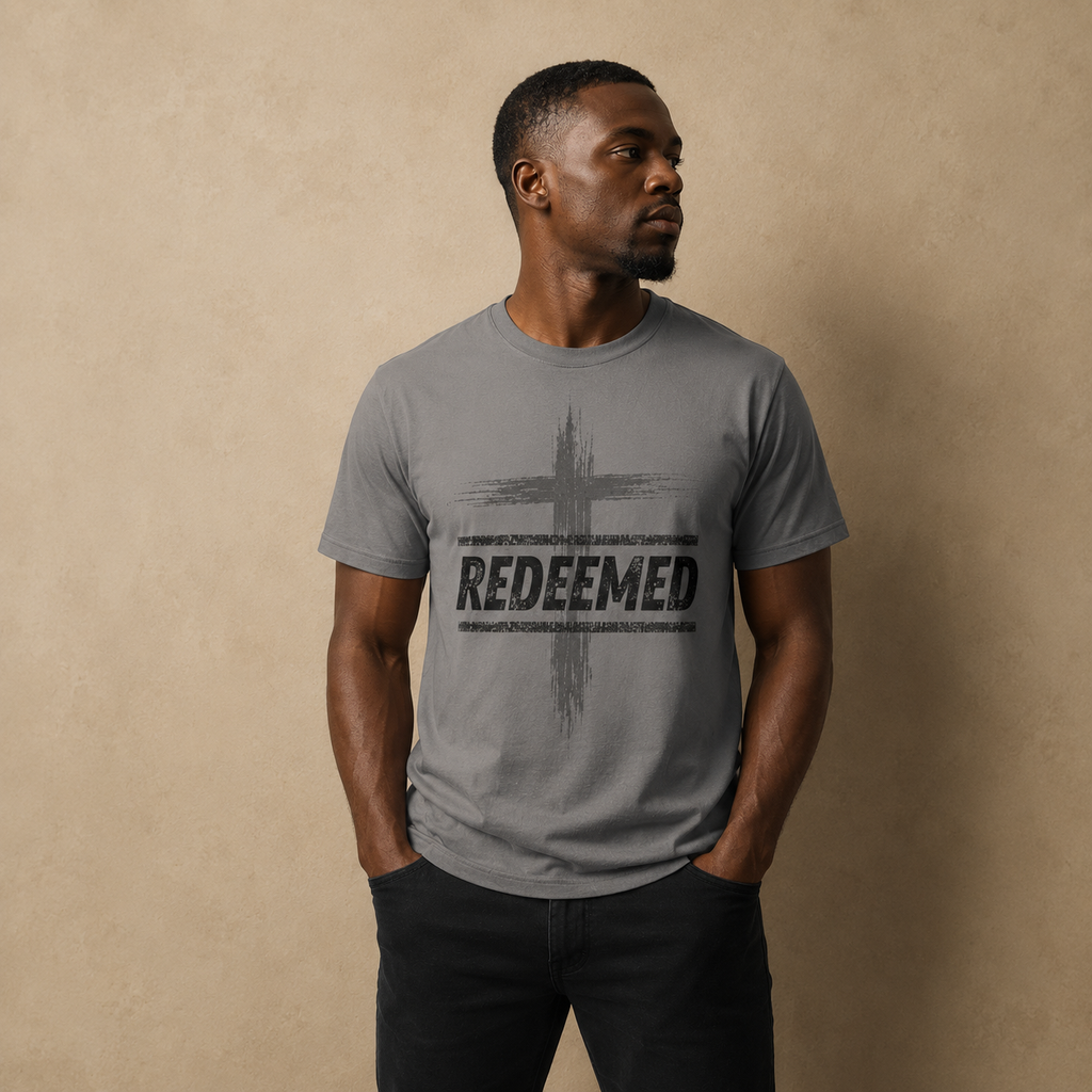 Redeemed Cross Graphic Tee | Modern Christian Streetwear Shirt