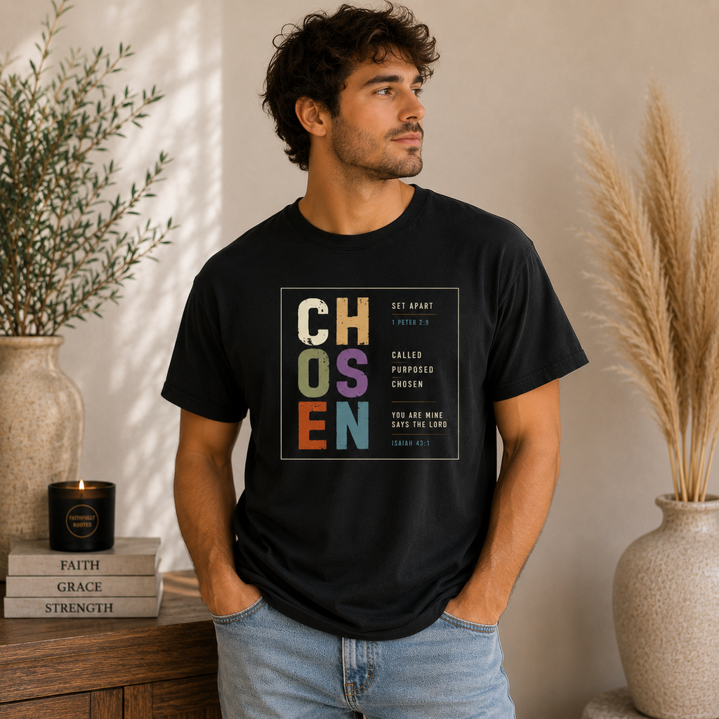 Chosen Christian Streetwear T-Shirt | Set Apart Graphic Faith Tee