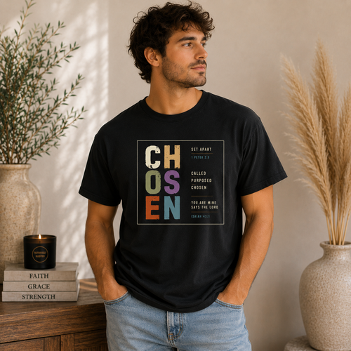 Chosen Christian Streetwear T-Shirt | Set Apart Graphic Faith Tee