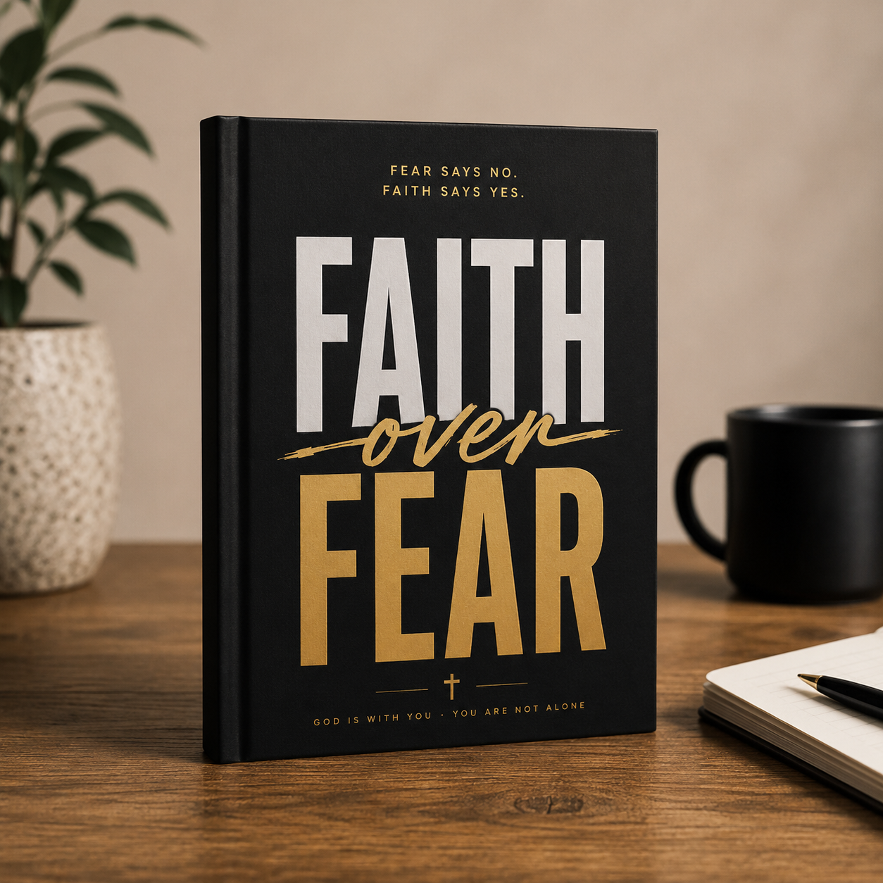 Faith Over Fear Hardcover Journal