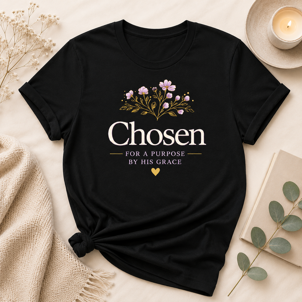 Chosen Christian T-Shirt | For a Purpose Faith-Based Graphic Tee
