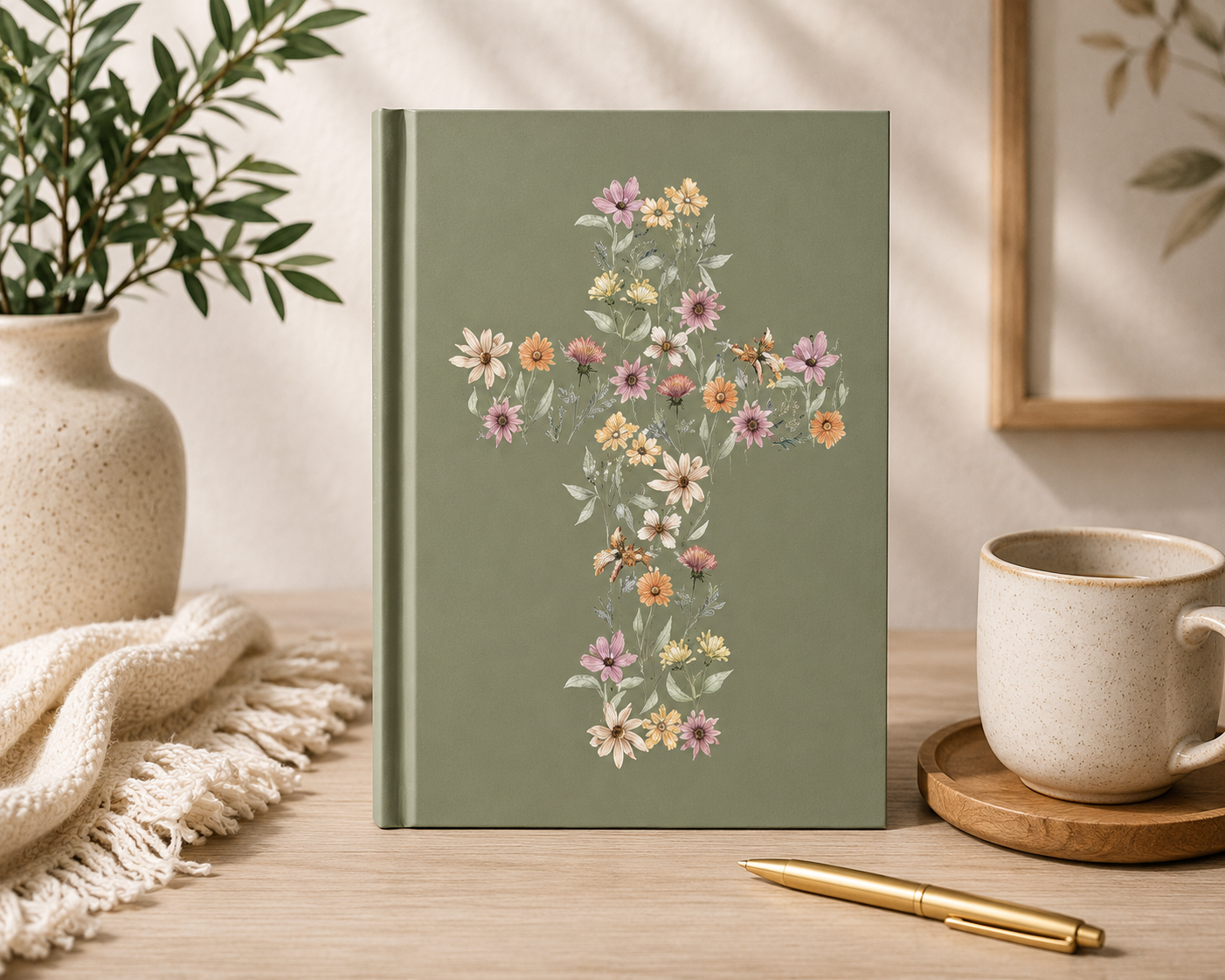 Blooming Cross Hardcover Journal