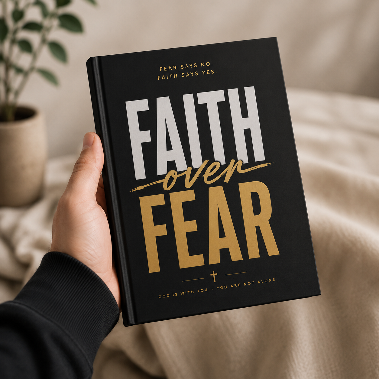 Faith Over Fear Hardcover Journal
