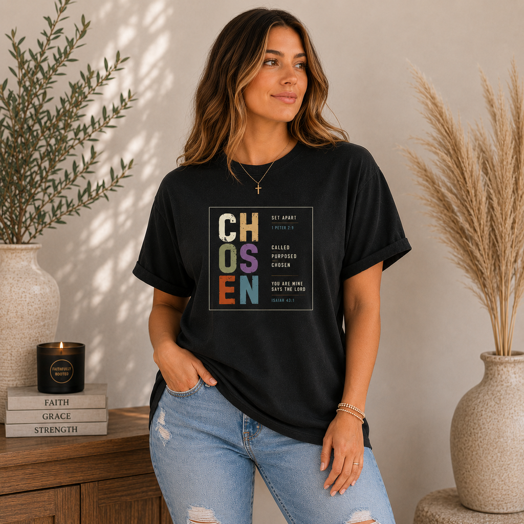 Chosen Christian Streetwear T-Shirt | Set Apart Graphic Faith Tee