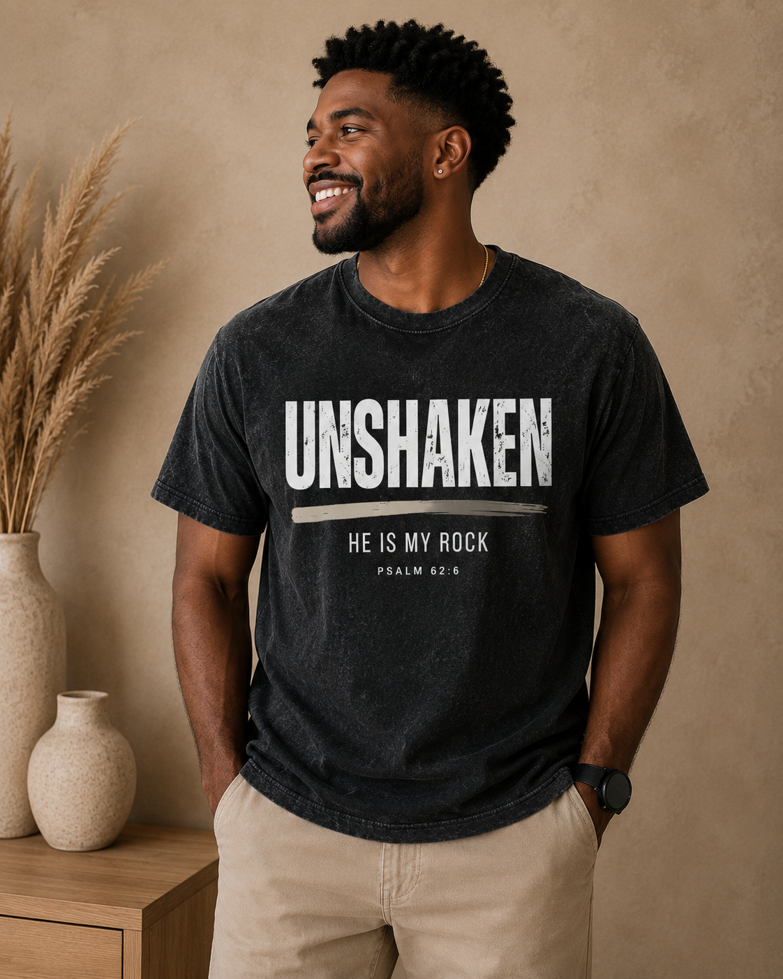 Unshaken | Psalm 62:6 Christian Graphic Tee