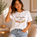 Held Together By Grace Floral Christian T-Shirt | Feminine Faith Graphic Tee